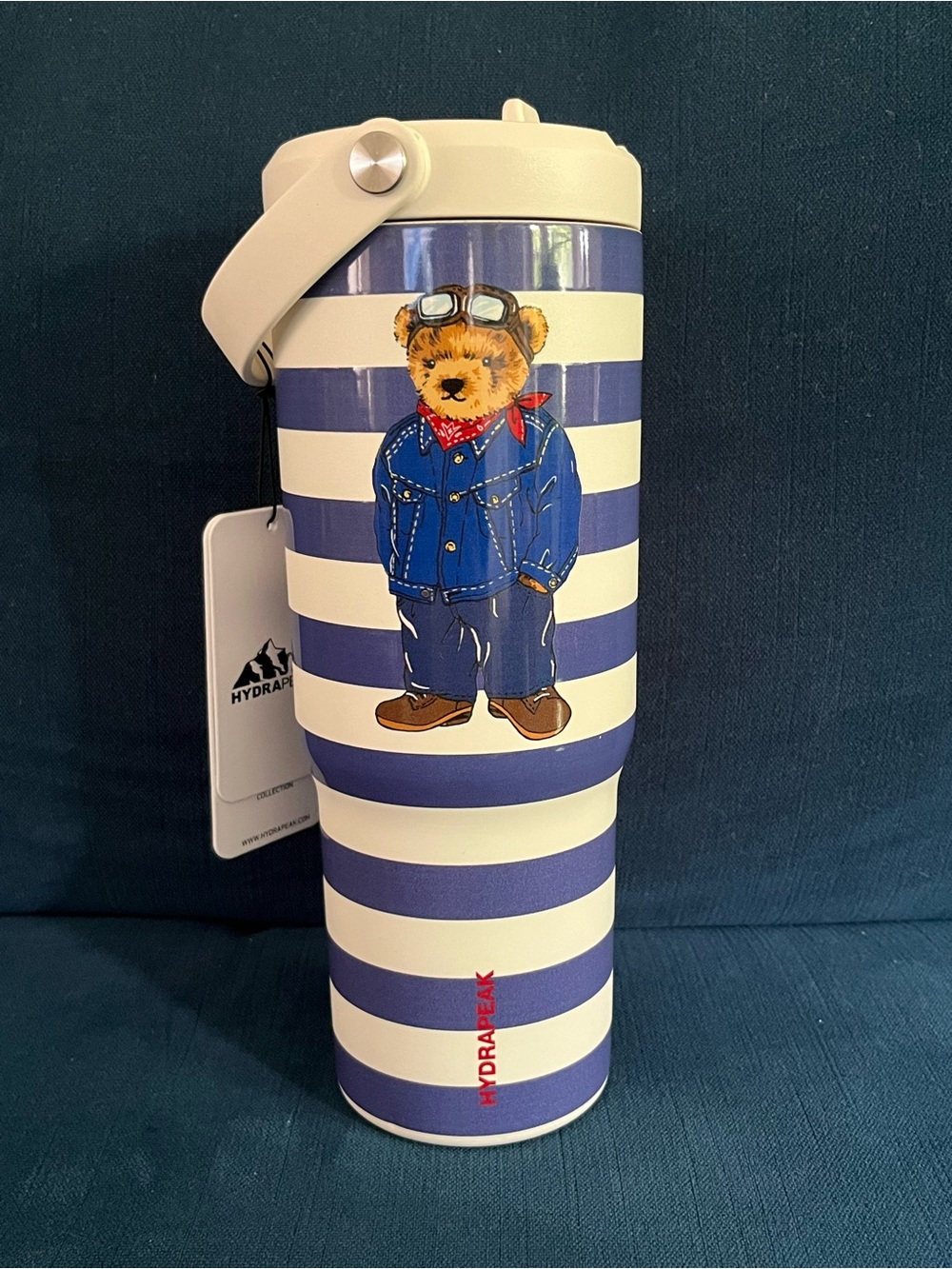 NWT Hydrapeak Polo Bear Insulated Tumbler Water Bottle Coffee Mug